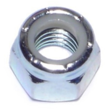 Midwest Fastener Nylon Insert Lock Nut, 3/8"-16, Steel, Grade 2, Zinc Plated, 100 PK 03651